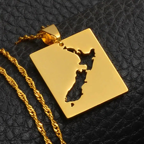 New Zealand Map Necklace