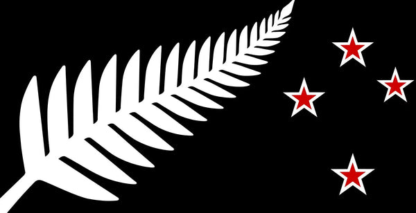 New Zealand Silver Fern Flag - 90x150cm(3x5ft) - 60x90cm(2x3ft)