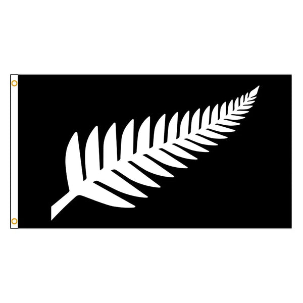 New Zealand Silver Fern Flag - 90x150cm(3x5ft) - 60x90cm(2x3ft)