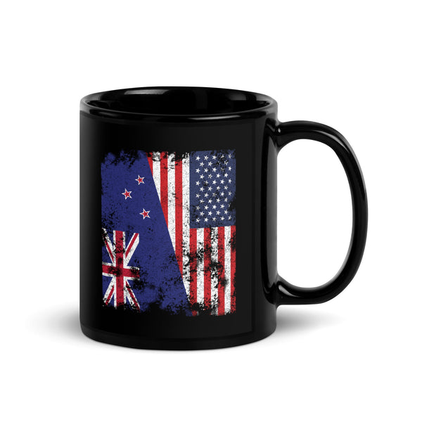 New Zealand USA Flag - Half American Mug