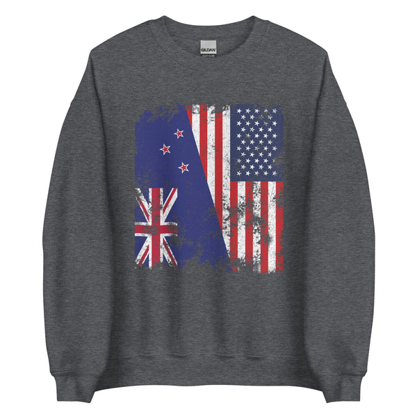 New Zealand USA Flag - Half American Sweatshirt