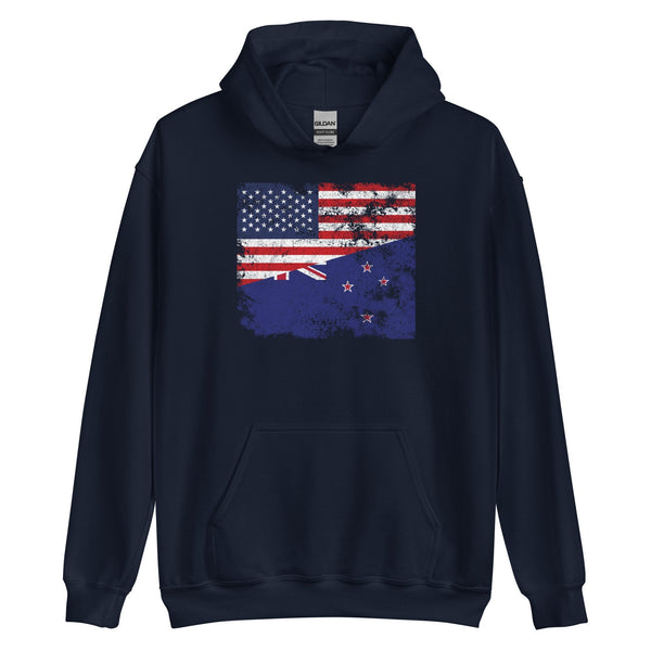 New Zealand USA Flag Hoodie