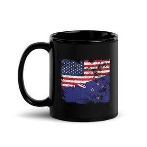 New Zealand USA Flag Mug