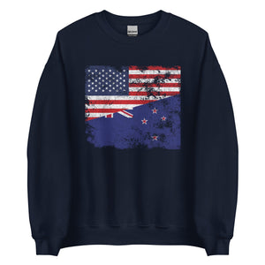 New Zealand USA Flag Sweatshirt