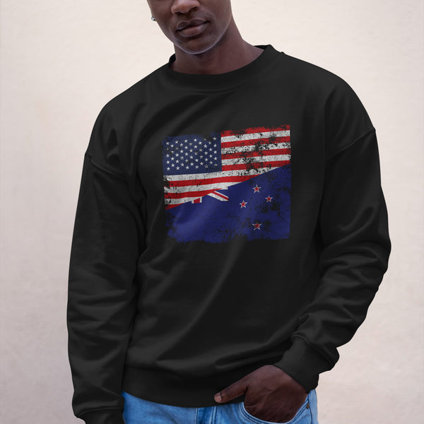 New Zealand USA Flag Sweatshirt