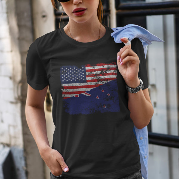 New Zealand USA Flag T-Shirt
