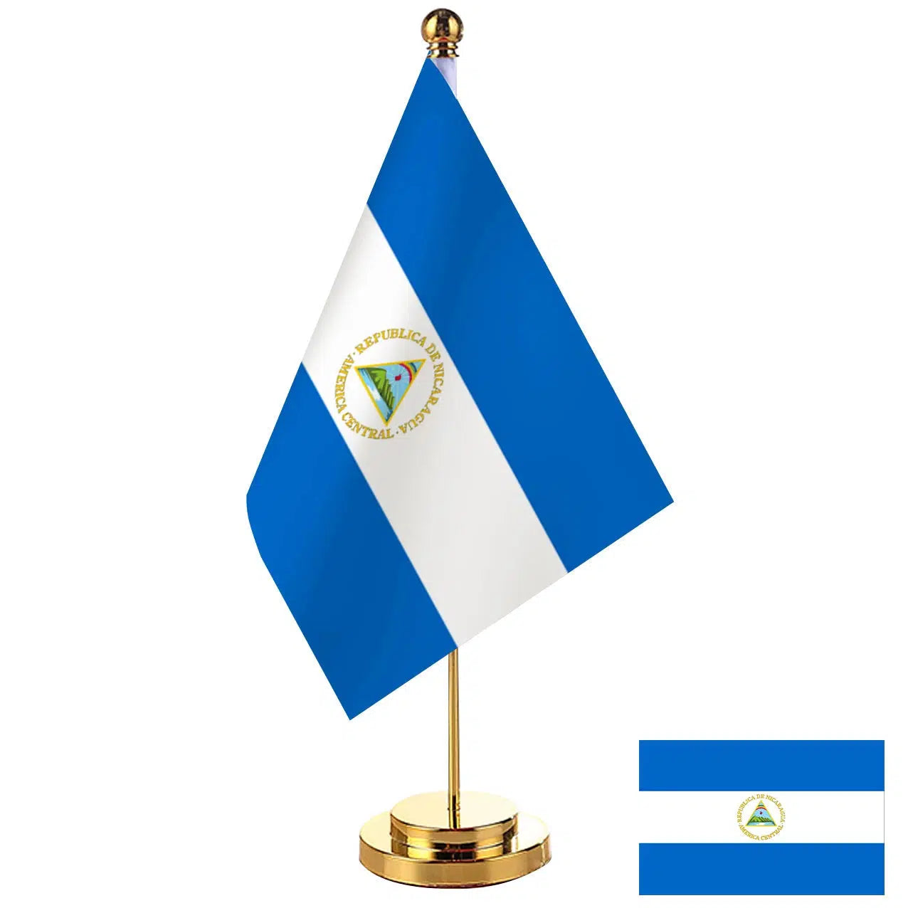 Nicaragua Desk Flag - Small Office Table Flag