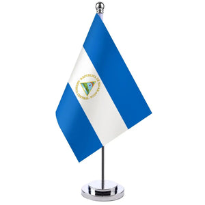 Nicaragua Desk Flag - Small Office Table Flag