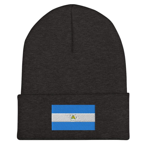 Nicaragua Flag Beanie - Embroidered Winter Hat