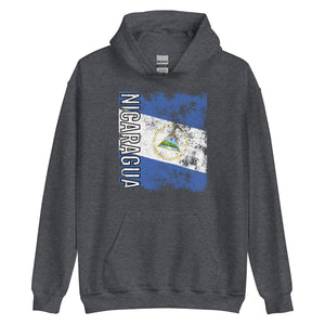 Nicaragua Flag - Distressed Flag Hoodie