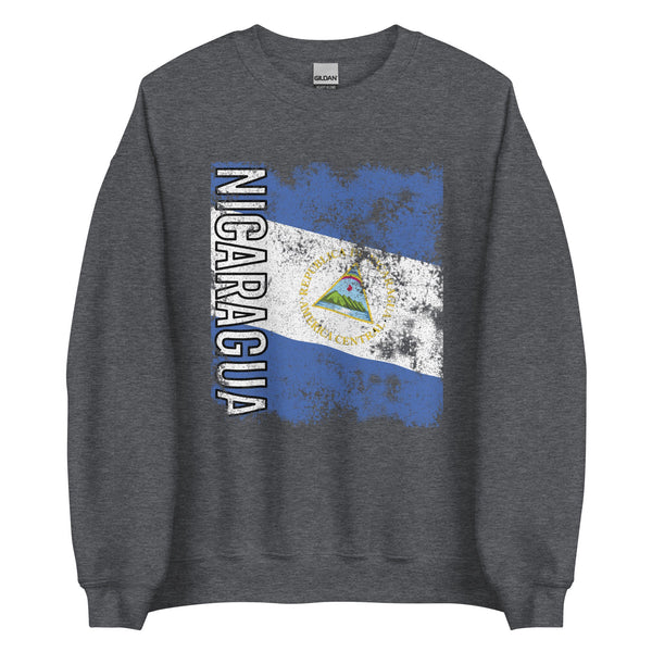 Nicaragua Flag - Distressed Flag Sweatshirt