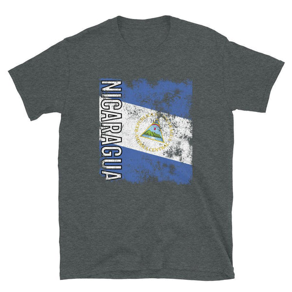 Nicaragua Flag Distressed T-Shirt