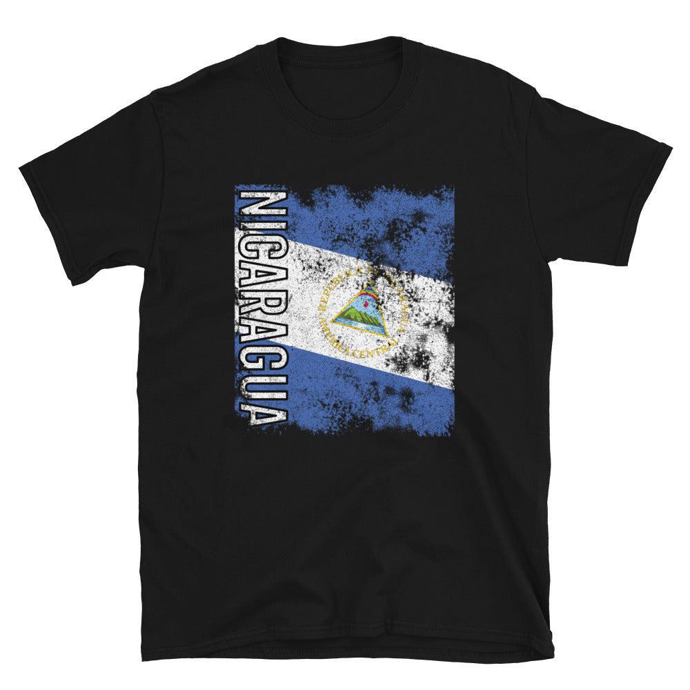 Nicaragua Flag Distressed T-Shirt