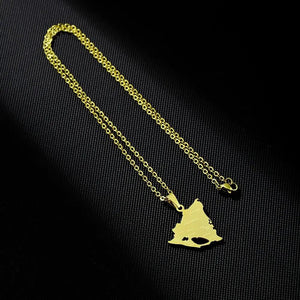 Nicaragua Flag Map Necklace