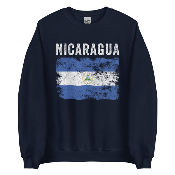 Nicaragua Flag Vintage - Nicaraguan Flag Sweatshirt