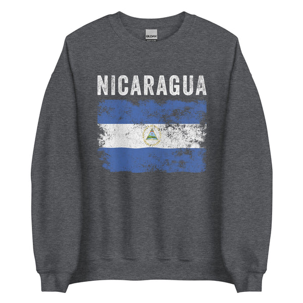 Nicaragua Flag Vintage - Nicaraguan Flag Sweatshirt