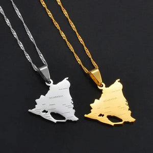Nicaragua Map Necklace