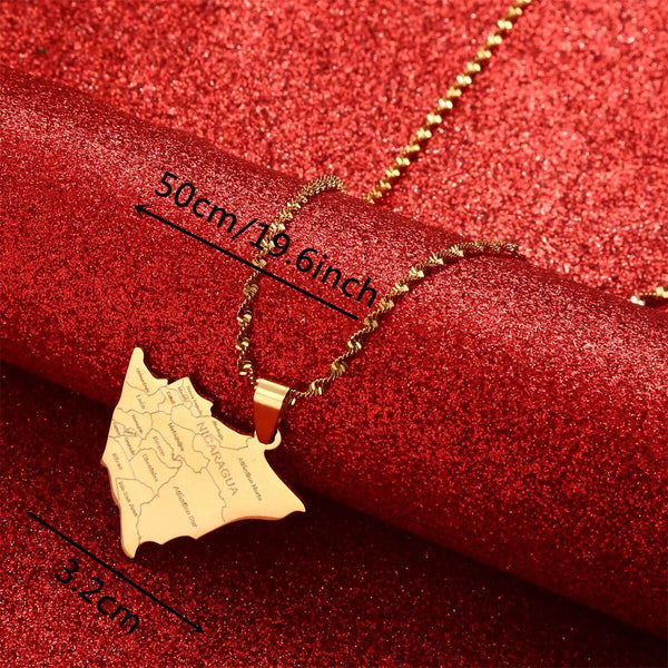 Nicaragua Map Necklace