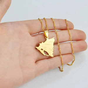 Nicaragua Map Necklace