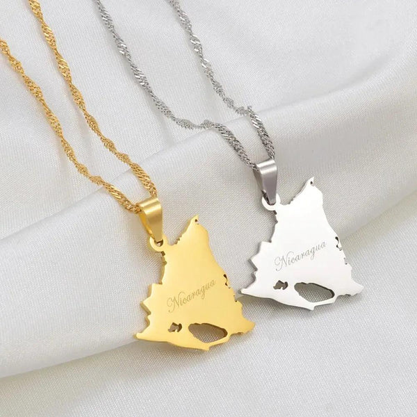 Nicaragua Map Necklace