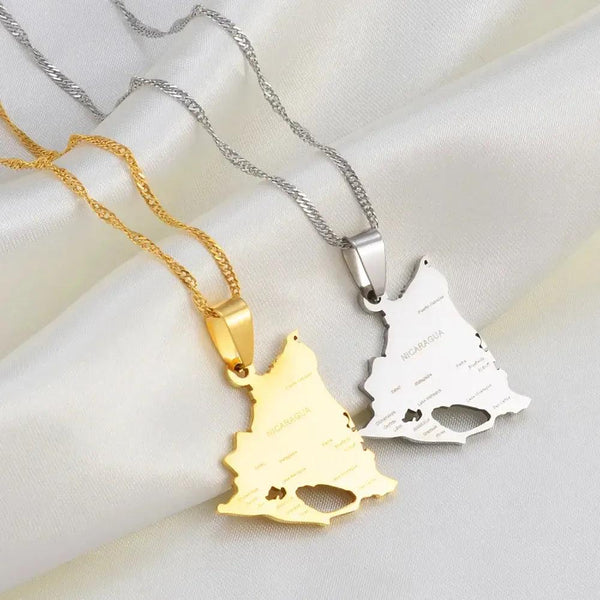 Nicaragua Map Necklace