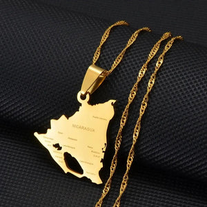 Nicaragua Map Necklace
