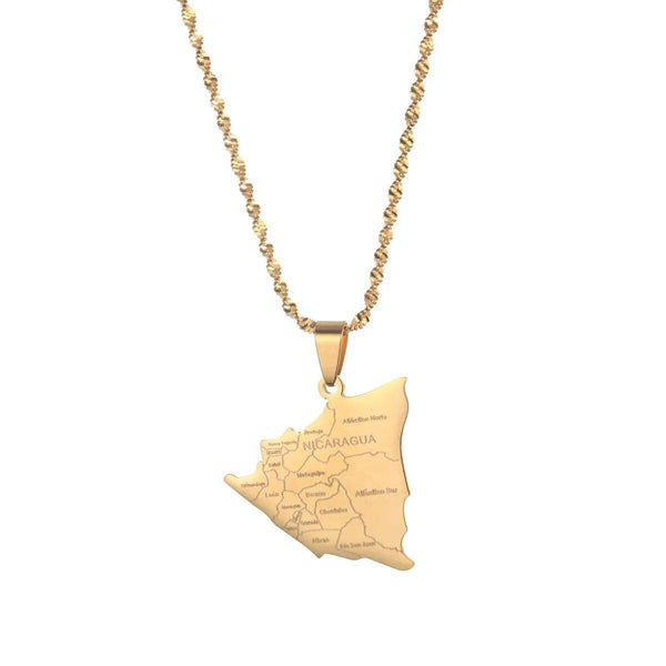 Nicaragua Map Necklace