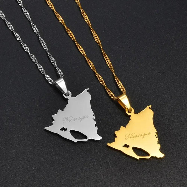 Nicaragua Map Necklace