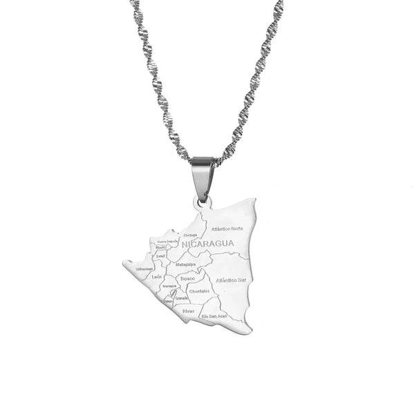 Nicaragua Map Necklace