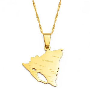 Nicaragua Map Necklace