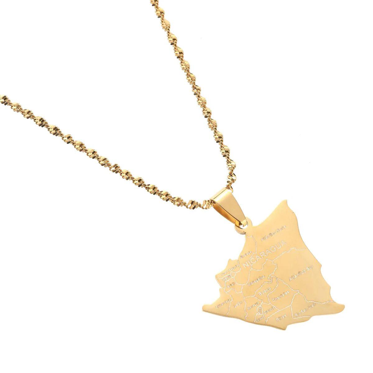 Nicaragua Map Necklace