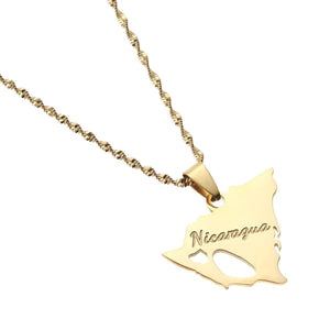 Nicaragua Map Necklace