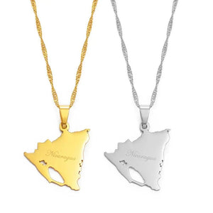 Nicaragua Map Necklace
