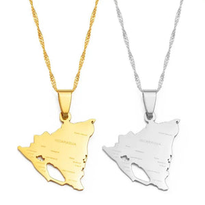 Nicaragua Map Necklace