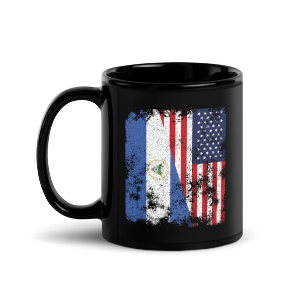 Nicaragua USA Flag - Half American Mug