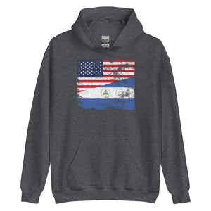 Nicaragua USA Flag Hoodie