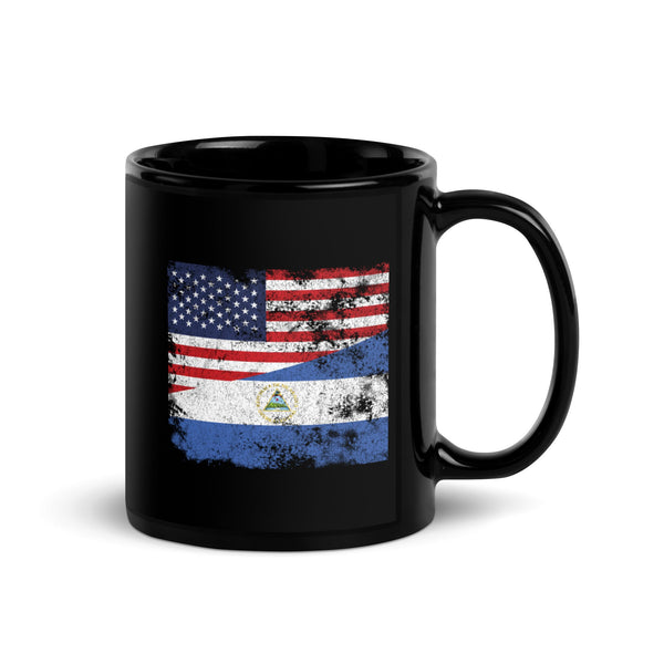 Nicaragua USA Flag Mug