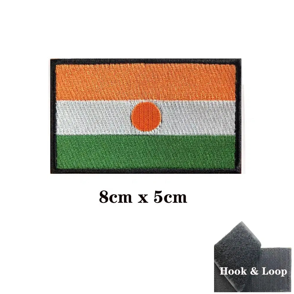 Niger Flag Patch - Iron On/Hook & Loop Patch