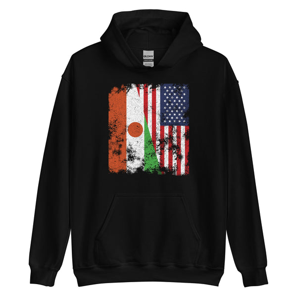 Niger USA Flag - Half American Hoodie