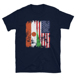 Niger USA Flag - Half American T-Shirt