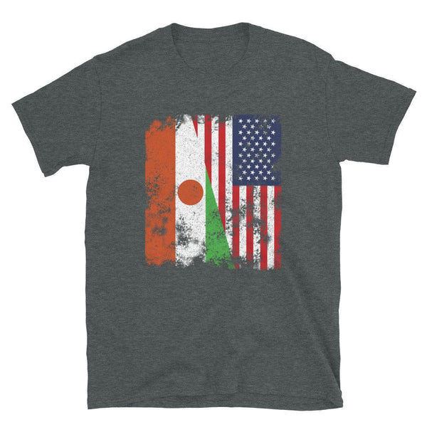 Niger USA Flag - Half American T-Shirt