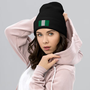 Nigeria Flag Beanie - Embroidered Winter Hat