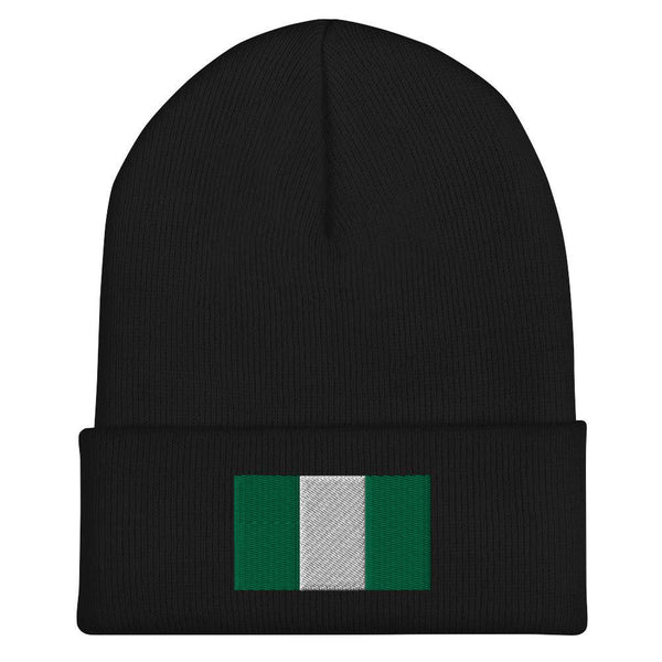 Nigeria Flag Beanie - Embroidered Winter Hat