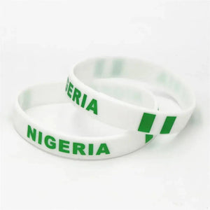Nigeria Flag Bracelet - Silicone Wristband