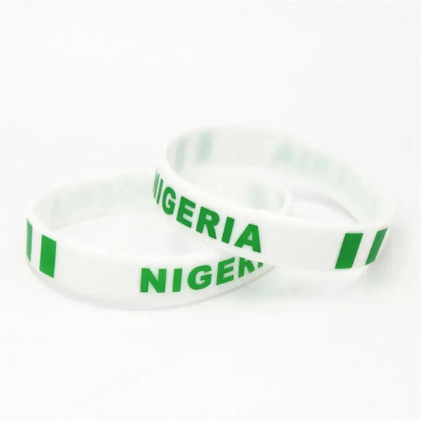 Nigeria Flag Bracelet - Silicone Wristband