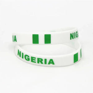 Nigeria Flag Bracelet - Silicone Wristband