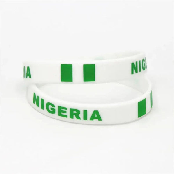 Nigeria Flag Bracelet - Silicone Wristband