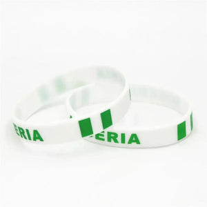Nigeria Flag Bracelet - Silicone Wristband
