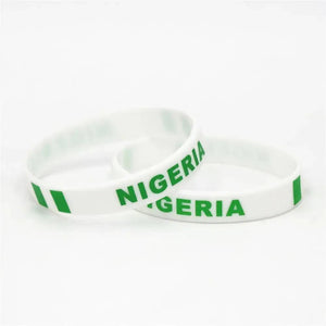 Nigeria Flag Bracelet - Silicone Wristband