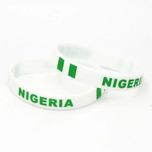 Nigeria Flag Bracelet - Silicone Wristband
